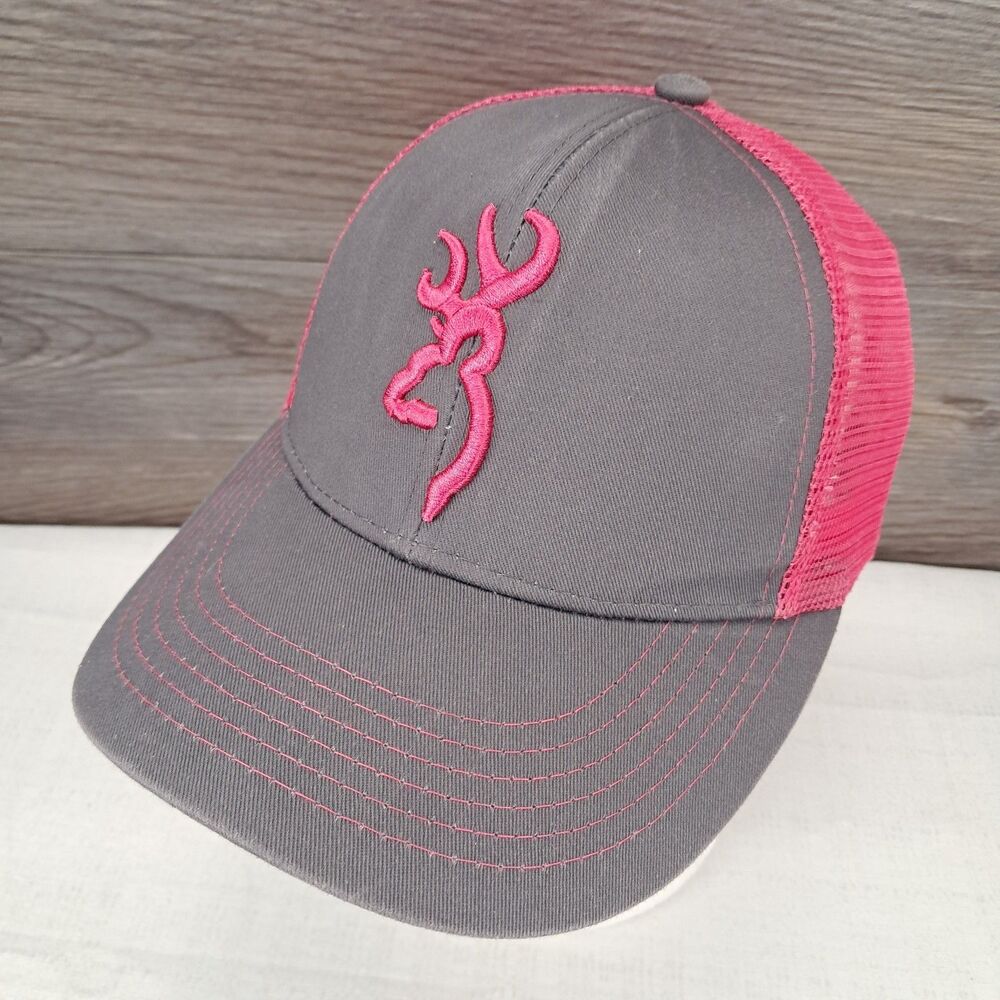 Browning Pink Hunting Women's Cap Hat Mesh Adjustable Snapback OSFA Trucker